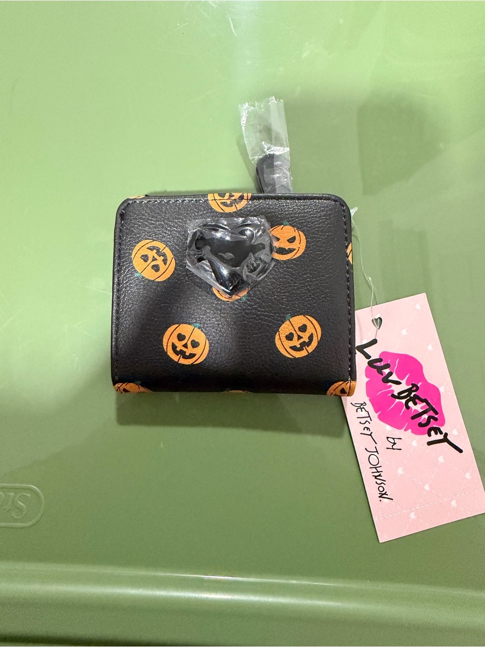 Halloween Pumpkin Black Wallet